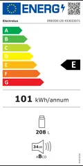 Étiquette énergie du Electrolux ERB3DE12S