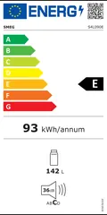 Étiquette énergie du Smeg S4L090E
