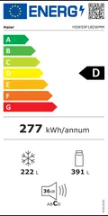Étiquette énergie du Haier HSW59F18DWMM