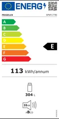 Étiquette énergie du Frigelux SPNF177BI