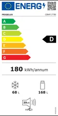 Étiquette énergie du Frigelux CBNF177BI