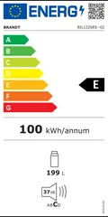 Étiquette énergie du Brandt BIL1220ES
