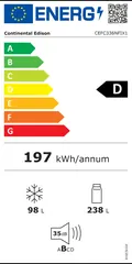 Étiquette énergie du Continental Edison CEFC336NFIX1