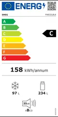 Étiquette énergie du Smeg FAB32LBL6