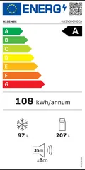 Étiquette énergie du Hisense RB3N300NECA