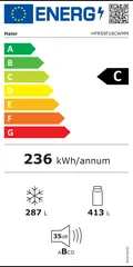 Étiquette énergie du Haier HFR59F18CWMM