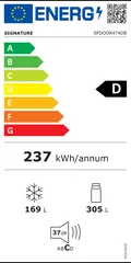 Étiquette énergie du Signature SFDOOR474DB